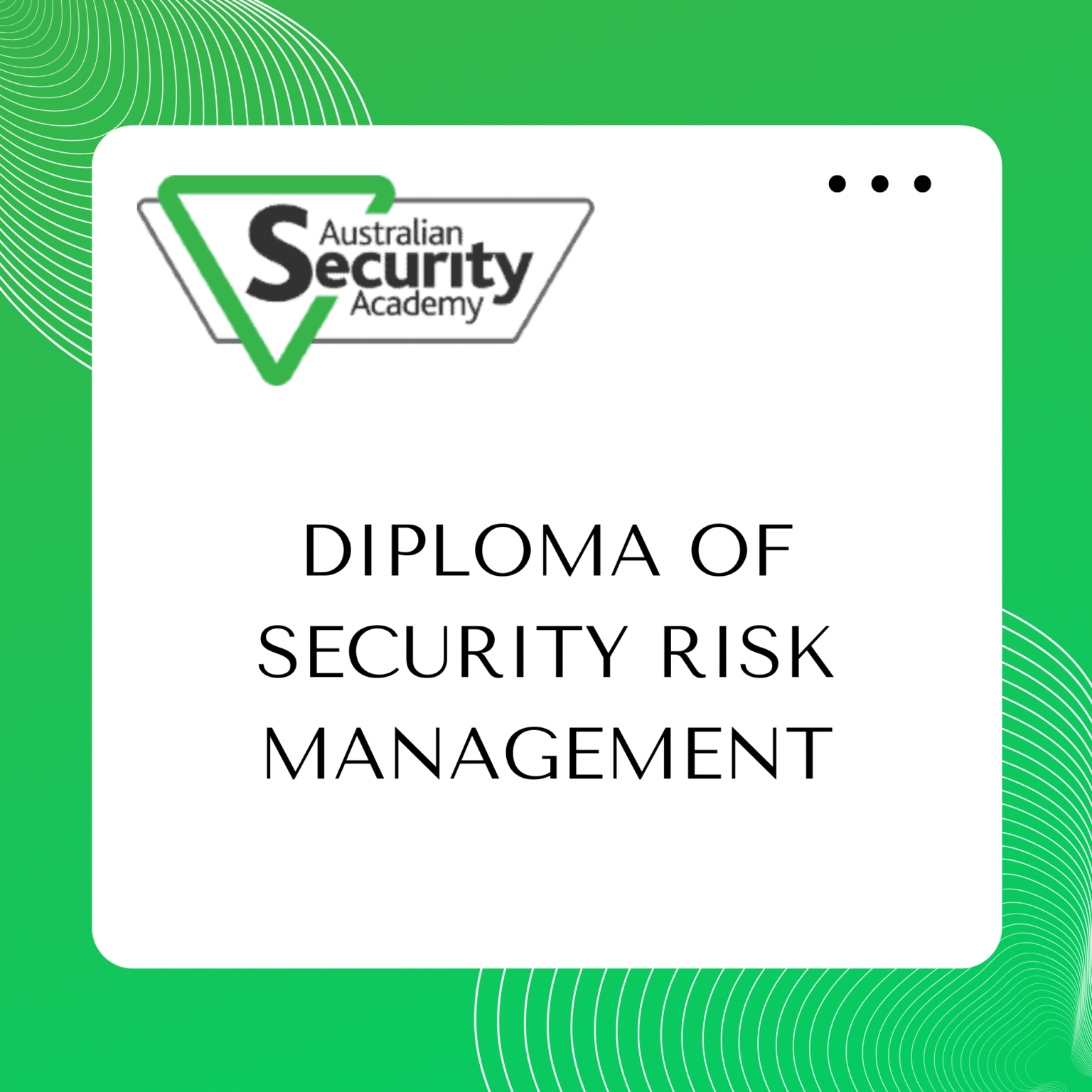 CPP50619 - Diploma of Security Risk Management - Australian Security ...